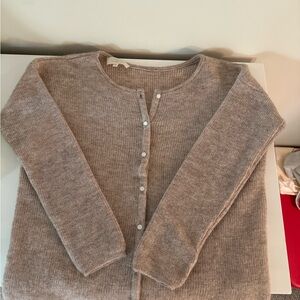 Sezane GASPARD Cardigan in Light Beige